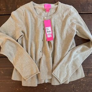 Lilly Pulitzer Girls' Gold Sweater Size 12-14